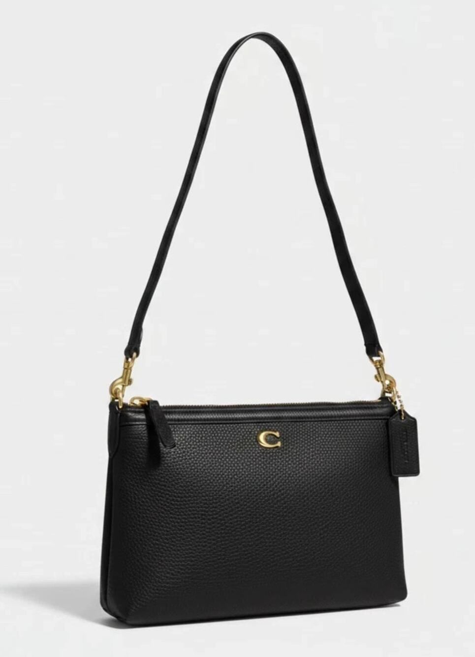 B3-014 NWT COACH Black Legacy Zip Top Crossbody Bag CW571